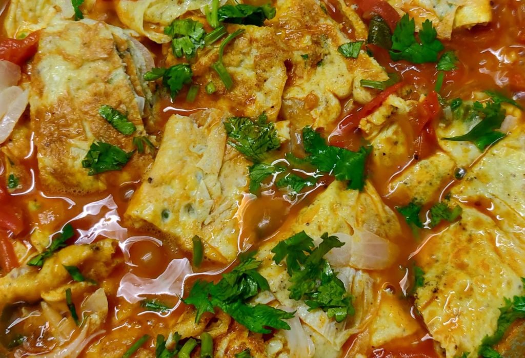 spicy Indian curry omelette