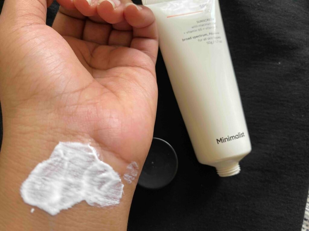 Minimalist Sunscreen SPF 50 review - Just A Library